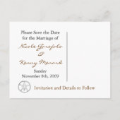 Sparen de Datum en de dollar Aankondigingskaart (Achterkant)