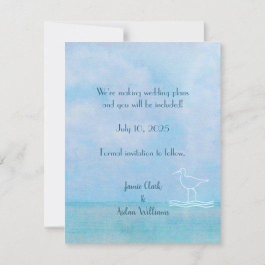 Sparen de Datum en de dollar Save The Date (Achterkant)