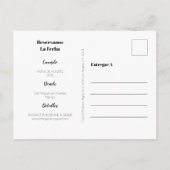 Sparen de Datum en Español, Reservanos la fecha Aankondigingskaart (Achterkant)