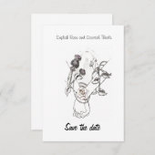 sparen de datum Engels Roos en Schots Thistle Save The Date (Voorkant / Achterkant)