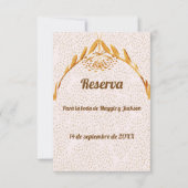 Sparen de Datum Faux Gold Achtergrond in het Spaan Save The Date (Voorkant)