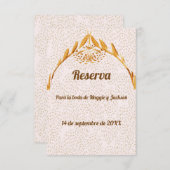 Sparen de Datum Faux Gold Achtergrond in het Spaan Save The Date (Voorkant / Achterkant)