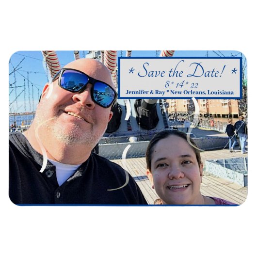 Sparen de Datum Flexibele Magnet van de Foto Magneet (Horizontaal)