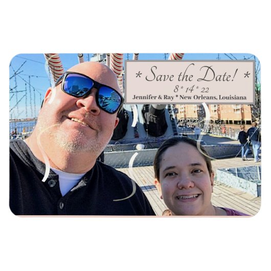 Sparen de Datum Flexibele Magnet van de Foto Magneet (Horizontaal)