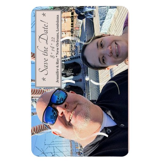 Sparen de Datum Flexibele Magnet van de Foto Magneet (Verticaal)