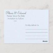 Sparen de Datum - Floral Briefkaart (Achterkant)