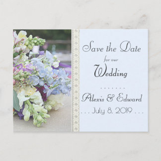 Sparen de Datum - Floral Briefkaart