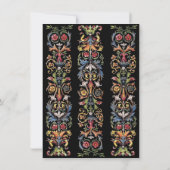 Sparen de Datum Floral Verlichte Medieval Editable Aankondiging (Achterkant)