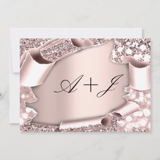 Sparen de Datum Florals Roos 3D koninklijke Initia Save The Date (Achterkant)