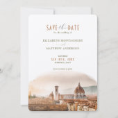 Sparen de Datum Florence Italië Bestemming Kaart (Voorkant)