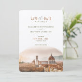 Sparen de Datum Florence Italië Bestemming Kaart (Staand voorkant)