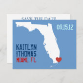 Sparen de Datum - - Florida Save The Date (Voorkant / Achterkant)