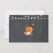 Sparen de Datum Foto Chalk Pumpkin Weddenschap Save The Date (Achterkant)