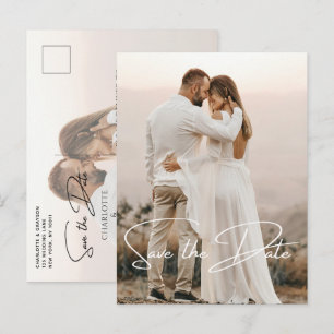 Sparen de Datum Foto Elegant Wedding Aankondiging