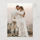 Sparen de Datum Foto Elegant Wedding Aankondiging (Voorkant)