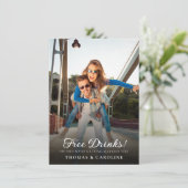 Sparen de Datum Foto Funny Wedding Aankondiging (Staand voorkant)