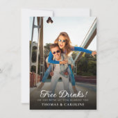 Sparen de Datum Foto Funny Wedding Aankondiging (Voorkant)