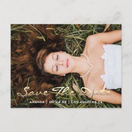 Sparen de Datum Foto Grijs 16e 15e Vrijgezellenfee Briefkaart