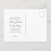 Sparen de Datum Foto Wedding Floral Greenery Aankondigingskaart (Achterkant)