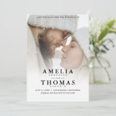 Sparen de Datum Fotobruiloft Kaart (Staand voorkant)