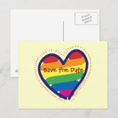 Sparen de Datum/Gay Pride Aankondigingskaart (Voorkant / Achterkant)