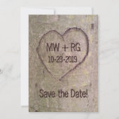 Sparen de Datum, Geboet het Hart in Boom Aankondig Save The Date (Voorkant)