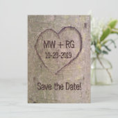 Sparen de Datum, Geboet het Hart in Boom Aankondig Save The Date (Staand voorkant)