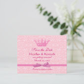 Sparen de Datum Gebouwde Roze Kaart (Staand voorkant)