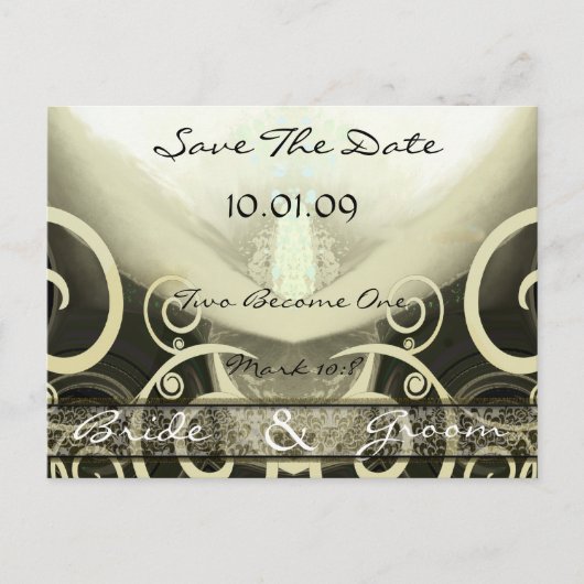 Sparen de Datum Gedraaide Briefkaart van Cala Lily (Voorkant)