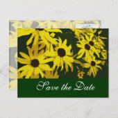 Sparen de Datum, gele maisiebloemen Aankondigingskaart (Voorkant / Achterkant)