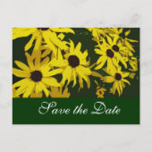 Sparen de Datum, gele maisiebloemen Aankondigingskaart (Voorkant)