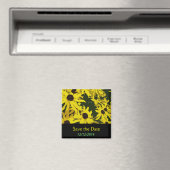 Sparen de Datum, gele maisiebloemen Magneet (Insitu (Vaatwasser))