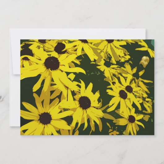 Sparen de Datum, gele maisiebloemen Save The Date (Achterkant)