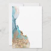 Sparen de Datum Gemarmerde Turquoise van de Inkt e Kaart (Achterkant)