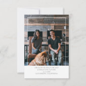 Sparen de Datum Gematigd Gepersonaliseerd Grijs Wi Aankondiging (Voorkant)