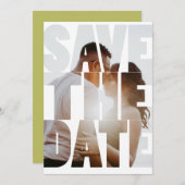 Sparen de Datum Gematigde Persoonlijke Foto Aankondiging (Voorkant / Achterkant)