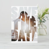 Sparen de Datum Gematigde Persoonlijke Foto Aankondiging (Staand voorkant)