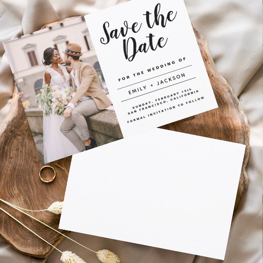 Sparen de Datum Gemende Eenvoudige Foto van het Mi Save The Date