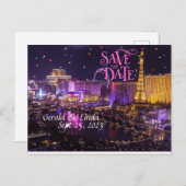 Sparen de Datum Gepersonaliseerd Briefkaart Las Ve (Voorkant / Achterkant)