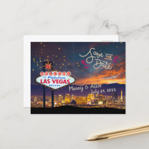 Sparen de Datum Gepersonaliseerd Briefkaart Las Ve