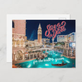 Sparen de Datum Gepersonaliseerd Briefkaart Las Ve (Voorkant / Achterkant)