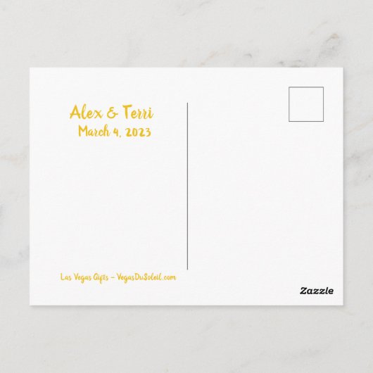 Sparen de Datum Gepersonaliseerd Briefkaart Las Ve (Achterkant)