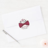 Sparen de Datum Gepersonaliseerde Bieden de Groom  Ronde Sticker (Envelop)