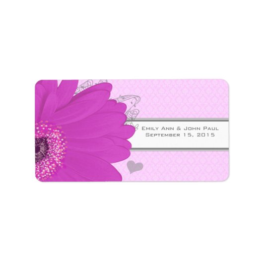 Sparen de Datum Gerber Daisy Musical Notes en het  Etiket (Voorkant)