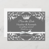 Sparen de Datum Gewas Wit Save The Date (Voorkant / Achterkant)