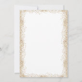 Sparen de Datum Gold Confetti en Wit Save The Date (Achterkant)