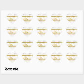 Sparen de Datum Gold Glitter Rings - de Sticker va (Vel)