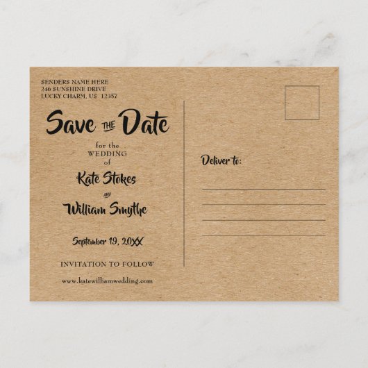 Sparen de Datum Gold Heart Kalender Rustic Boho Aankondigingskaart (Achterkant)