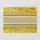 Sparen de Datum Gold Sparkle Aankondigingskaart (Achterkant)