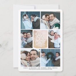 Sparen de Datum Gold Waterverf het Net van de Foto Save The Date